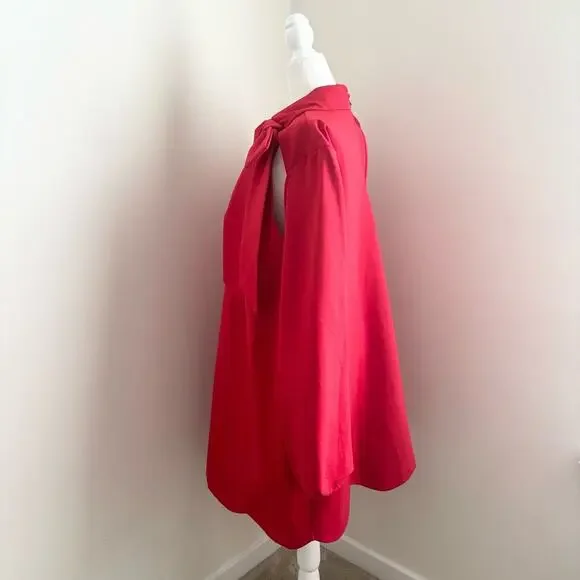 Anthropologie Red Long Sleeve Dress - Picture 4 of 8